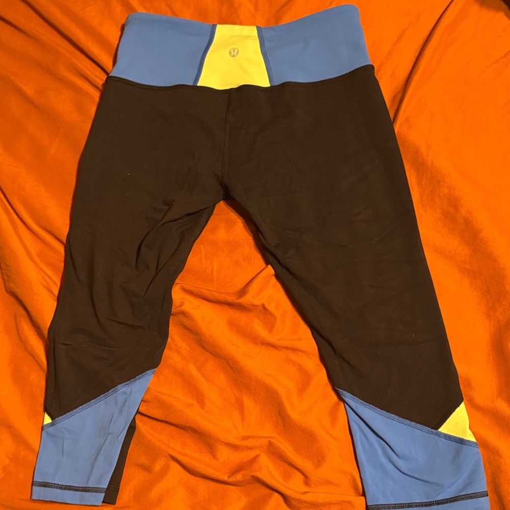 Lululemon Athletica Black and Blue Track Pants